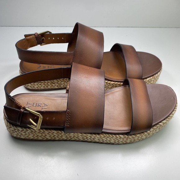 Naturalizer | Shoes | Naturalizer Platform Sandals Womens Size M Slingback  Patience Brown Chunky | Poshmark